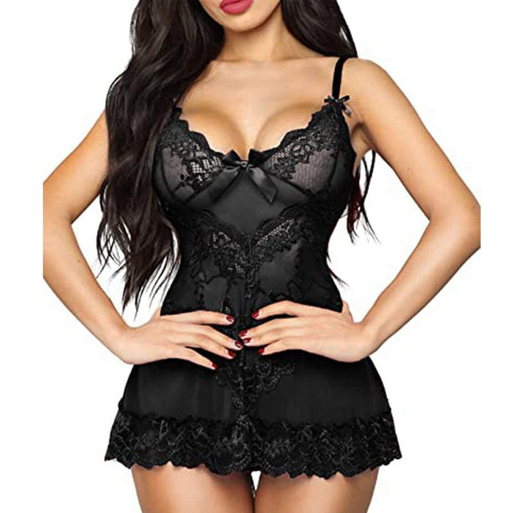Levoire | Robe De Nuit En Dentelle Sexy Noir Chine