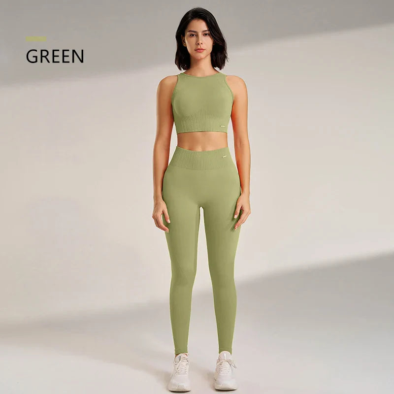 Levoire | Ensemble De Yoga Femme Vert