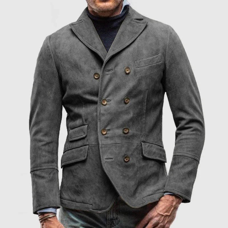 Levoire | Veste Slim Fit À Manches Longues Avec Fermeture À Boutons Gris