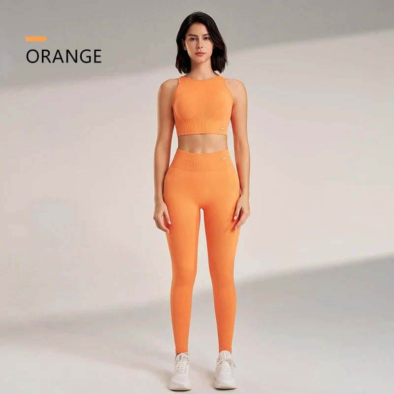 Levoire | Ensemble De Yoga Femme Orange