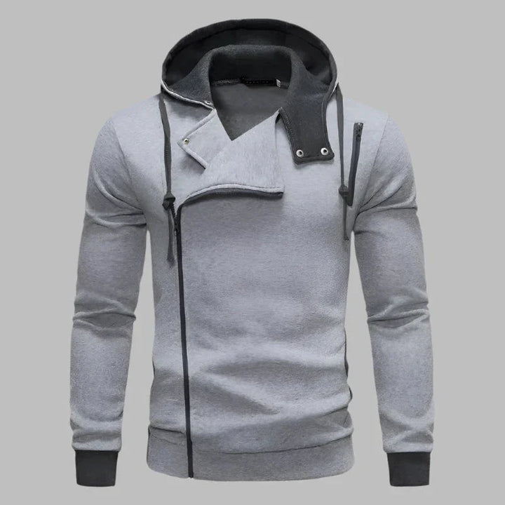 Levoire | Sweat À Capuche Stylé Pour Hommes Avec Fermeture Éclair Gris clair