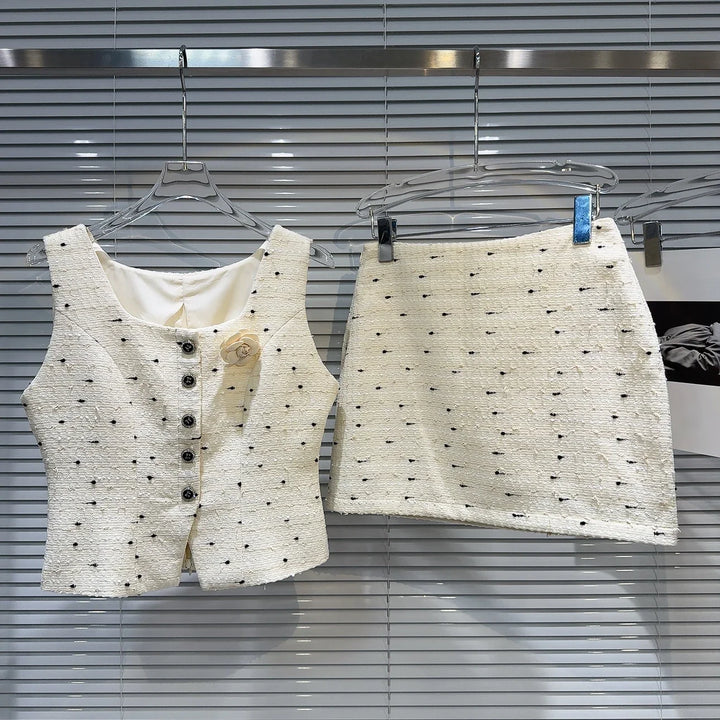 Levoire | Ensemble Tweed Crème-blanc