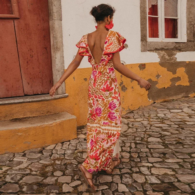 Levoire | Robe Longue D'été Pour Femme - Orange