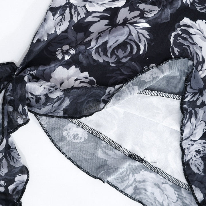 Levoire | Design De Fleurs Robe Mini Bodycon