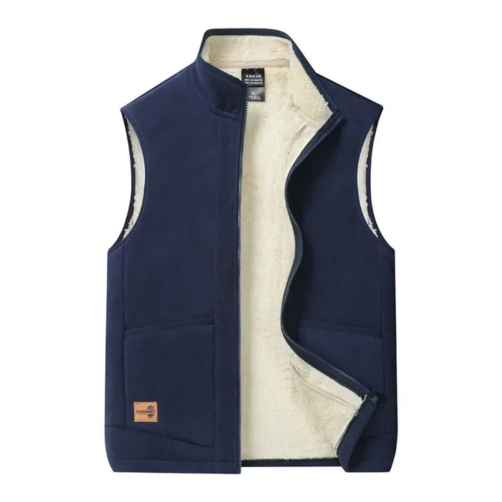 Levoire | Veste Chaleureuse Doublée Pour Hommes Sans Manches Bleu foncé