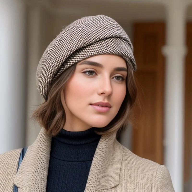 Levoire | Béret En Laine Élégant Pour Femme Café