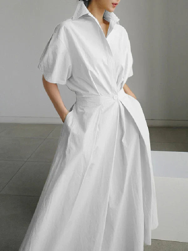 Levoire | Robe Mi-Longue Moderne À Décolleté V Avec Poches