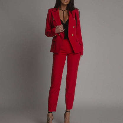 Levoire | Ensemble Blazer Élégant Pour Femme - Été Rouge