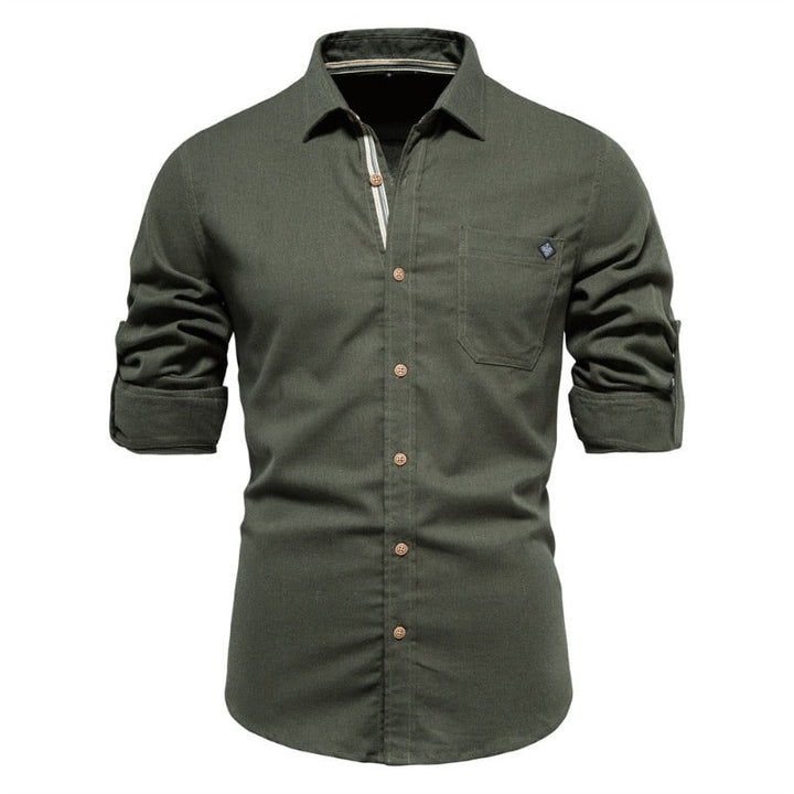 Levoire | Chemise Ajustée Pour Hommes Vert