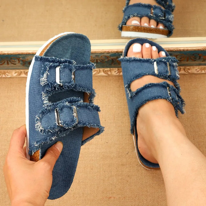 Levoire | Sandales Style Denim Bleu