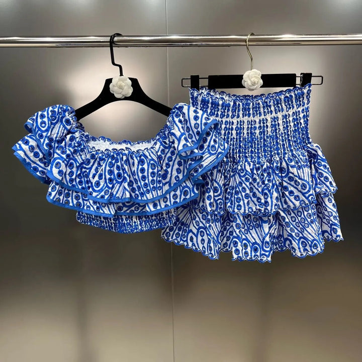 Levoire | Col Échancré Ensemble bleu