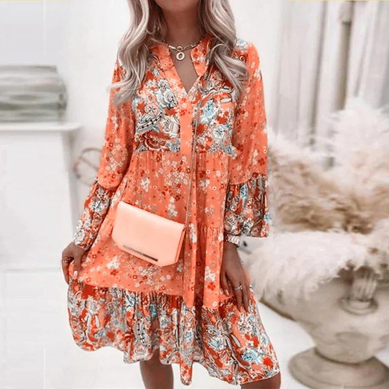 Levoire | Robe d'Été Bohème Orange