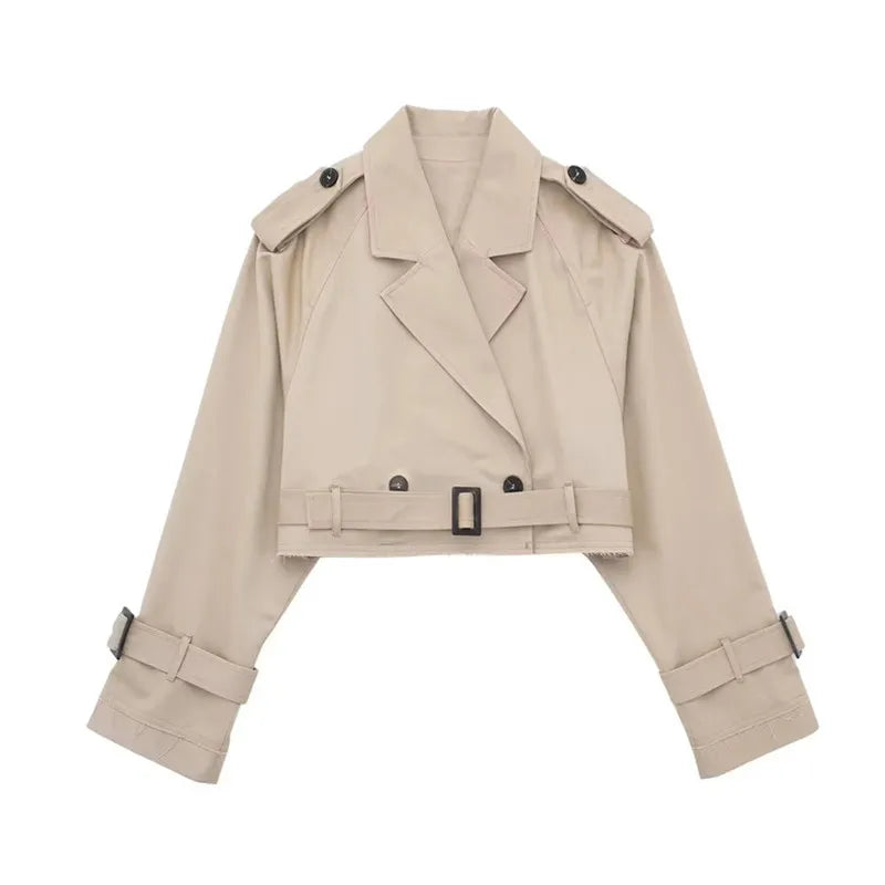 Levoire | Trench-Coat Élégant Avec Bretelles Khaki