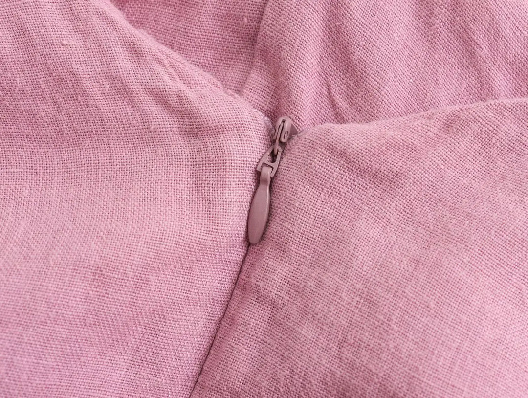 Levoire | Robe En Lin Élégante Avec Col