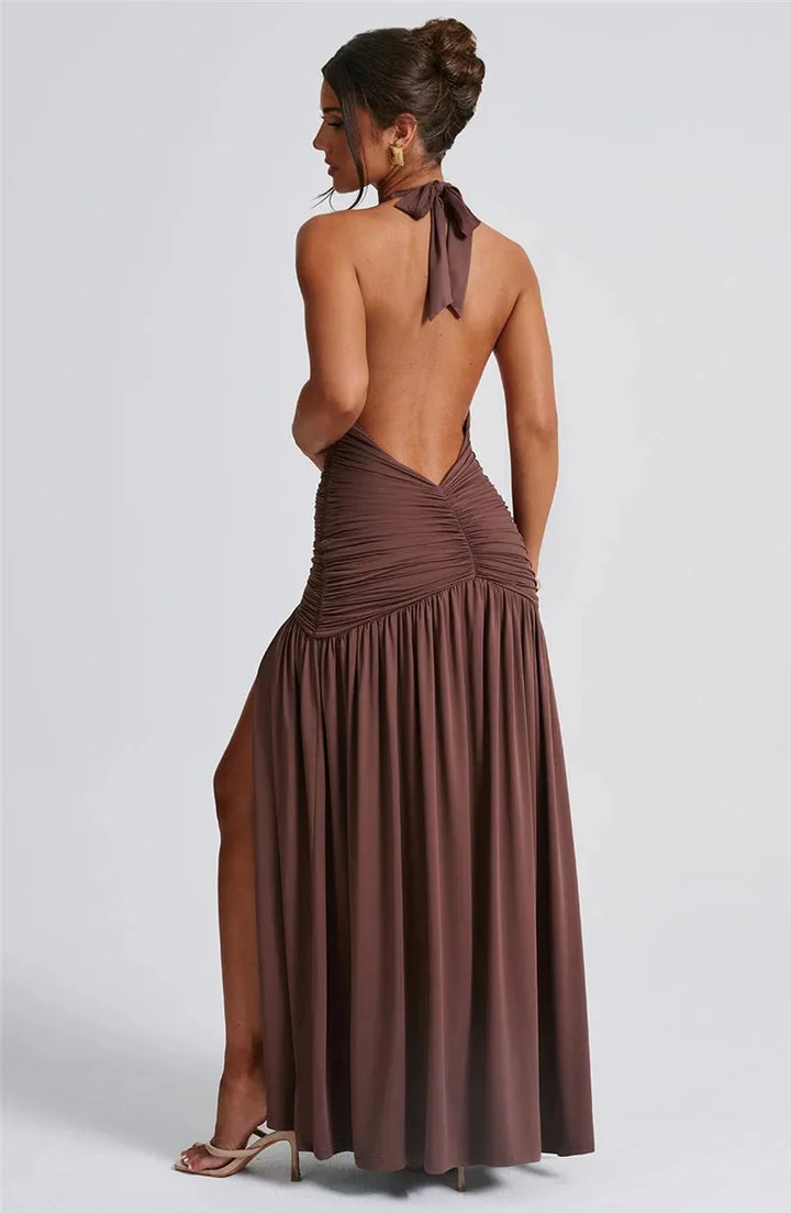 Levoire | Dos Nu Noyé V-Cuisse Haute Fente Maxi Robes