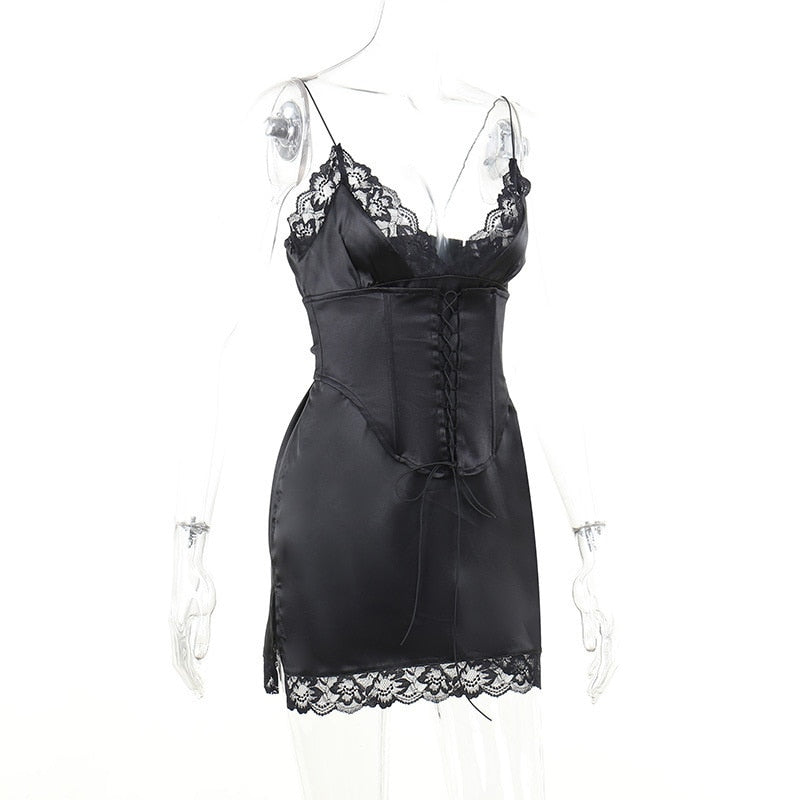 Levoire | Corset Avec Manches À Volants Dans Une Robe Mini Sans Bretelles