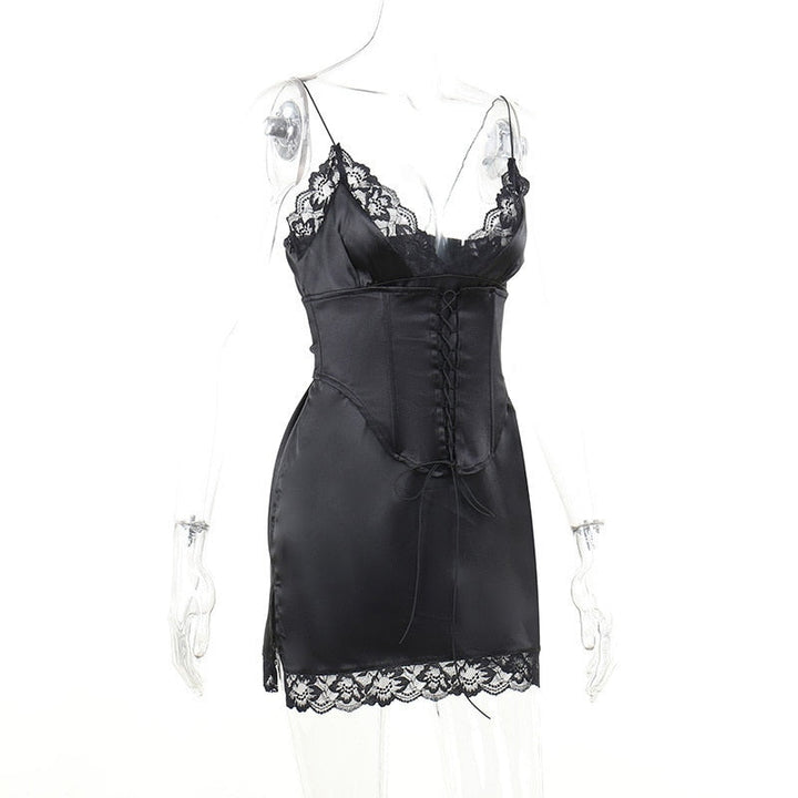 Levoire | Corset Avec Manches À Volants Dans Une Robe Mini Sans Bretelles