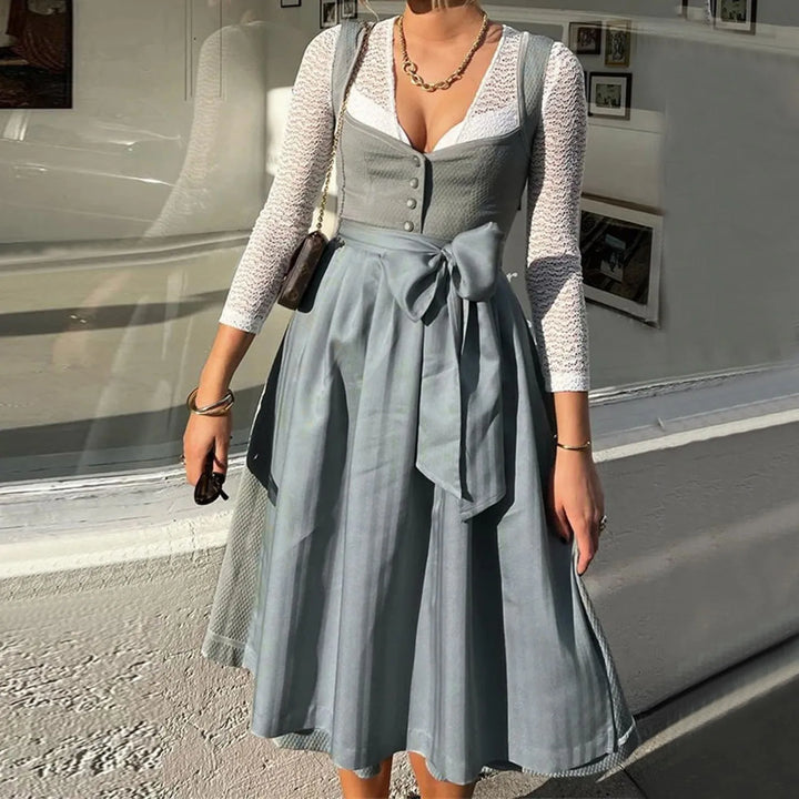 Levoire | Robe Traditionnelle De Festival De Musique Folk Pour Femmes Bleu