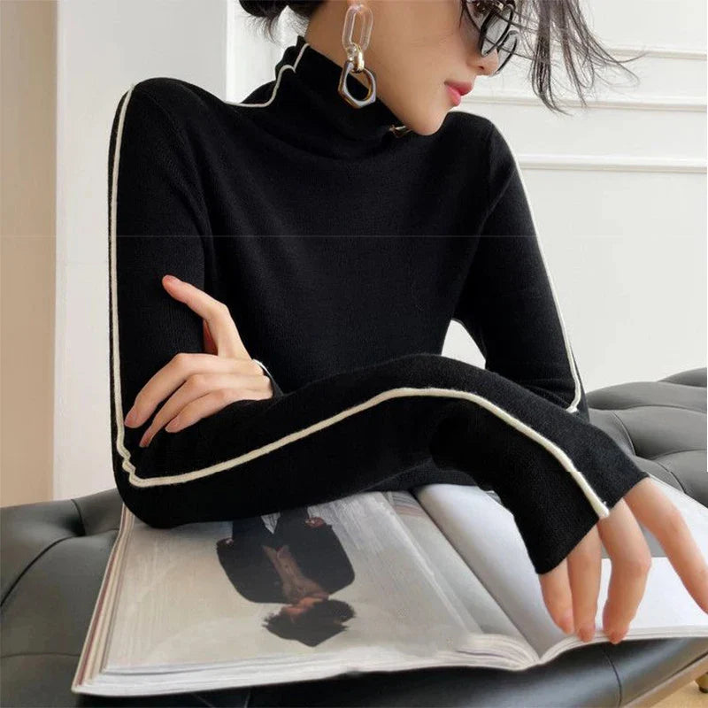 Levoire | Chemise À Col Montant En Matériau Doux Noir