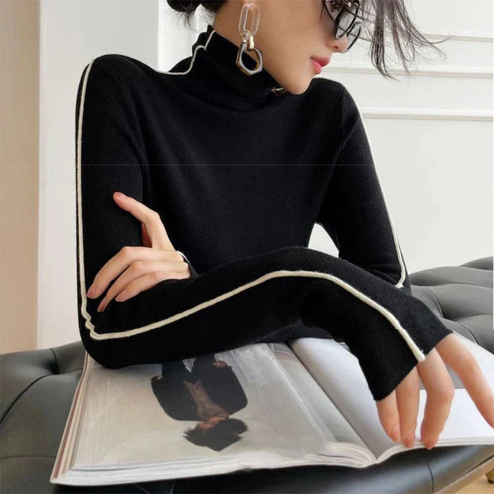 Levoire | Chemise À Col Montant En Matériau Doux Noir