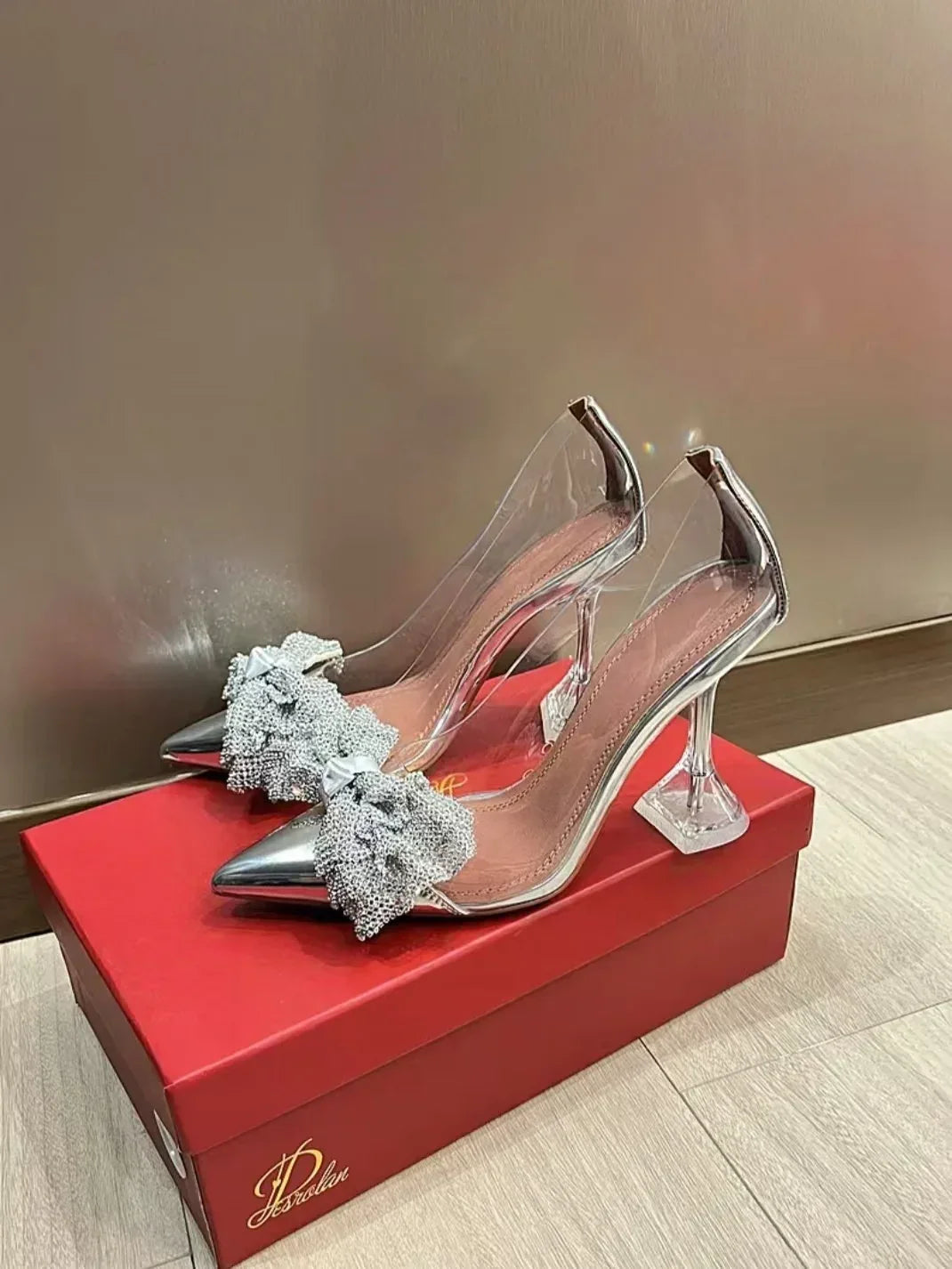 Levoire | Nouveau Style De Fée Nœud Transparent Talons Hauts