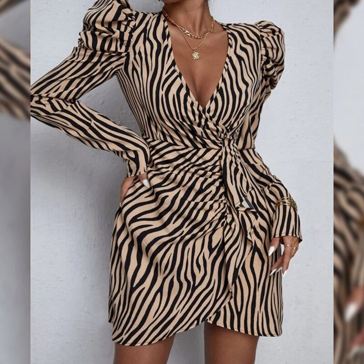 Levoire | Robe V-Cou Rayée Bureau