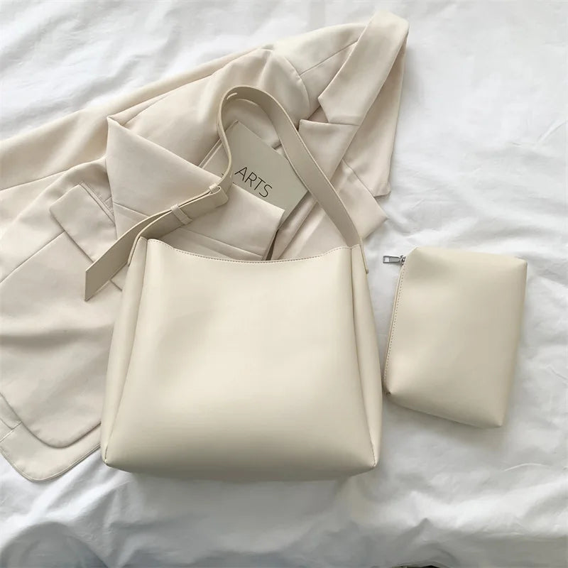 Levoire | Grand Sac À Main Et Sa Pochette Beige