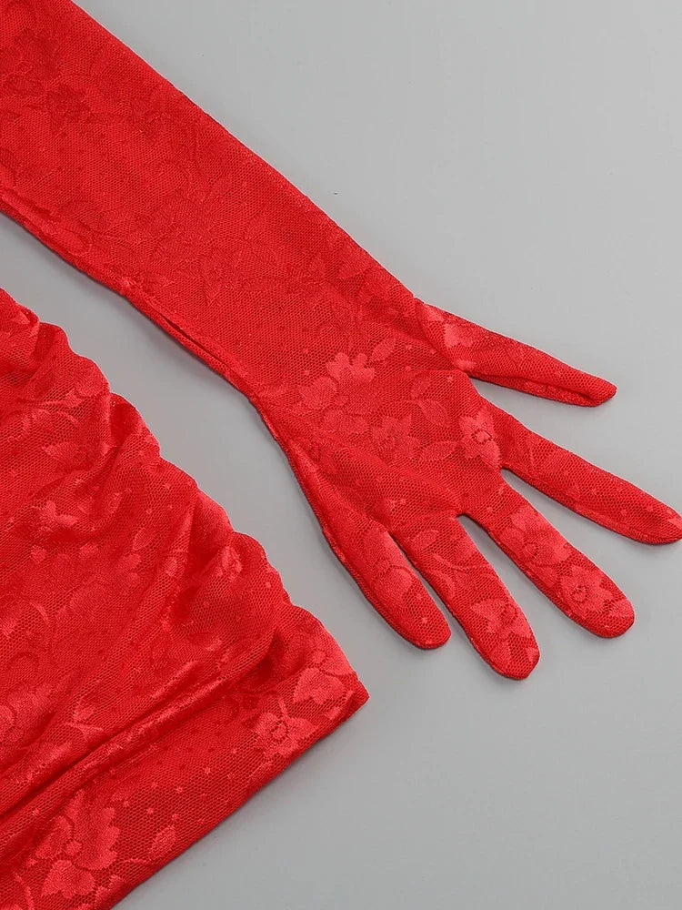 Levoire | Nouvelle Robe Mini Sexy Avec Des Gants Longs