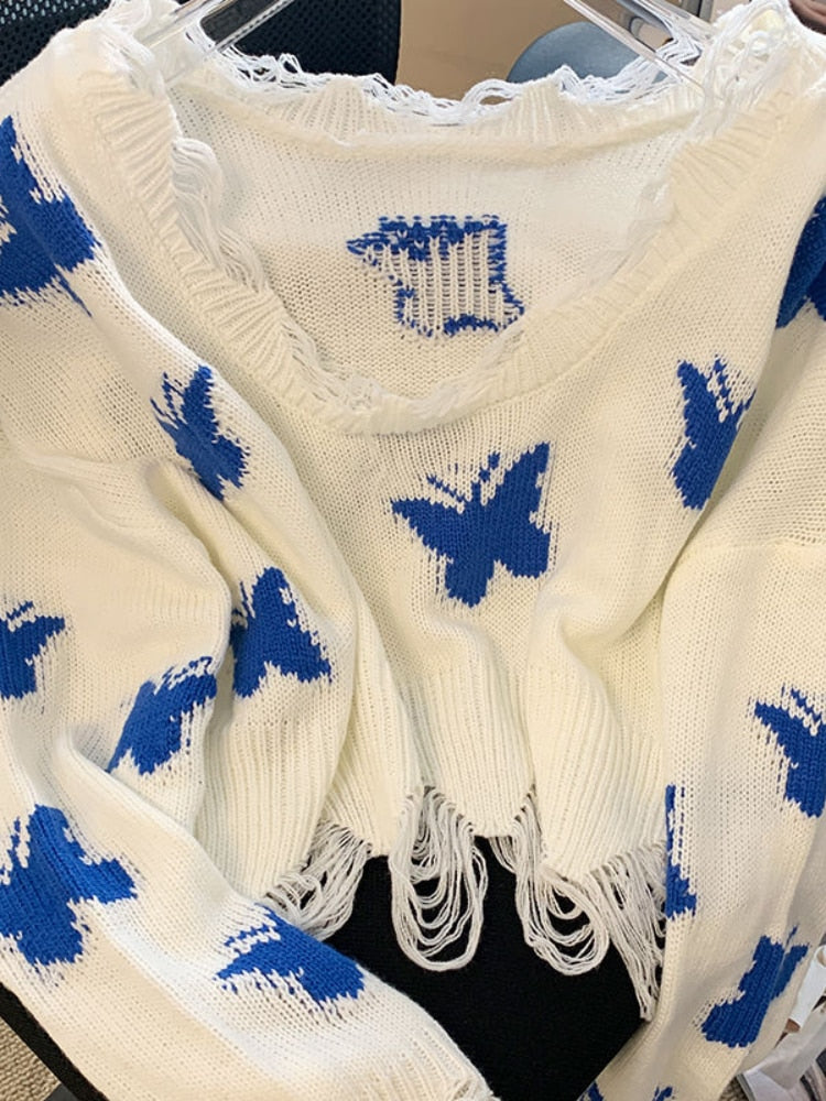 Levoire | Pull À Motifs De Papillons Pour Femmes