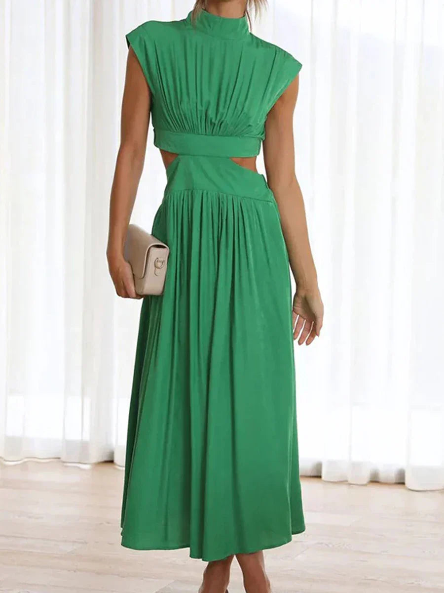 Levoire | Robe Maxi Plissée Pour Femmes Vert