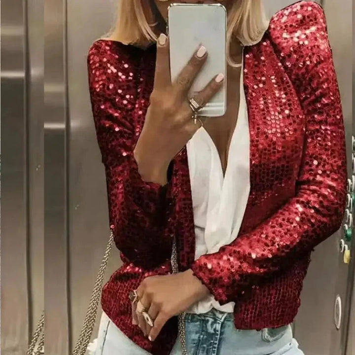 Levoire | Blazer Court Étincelant Rot