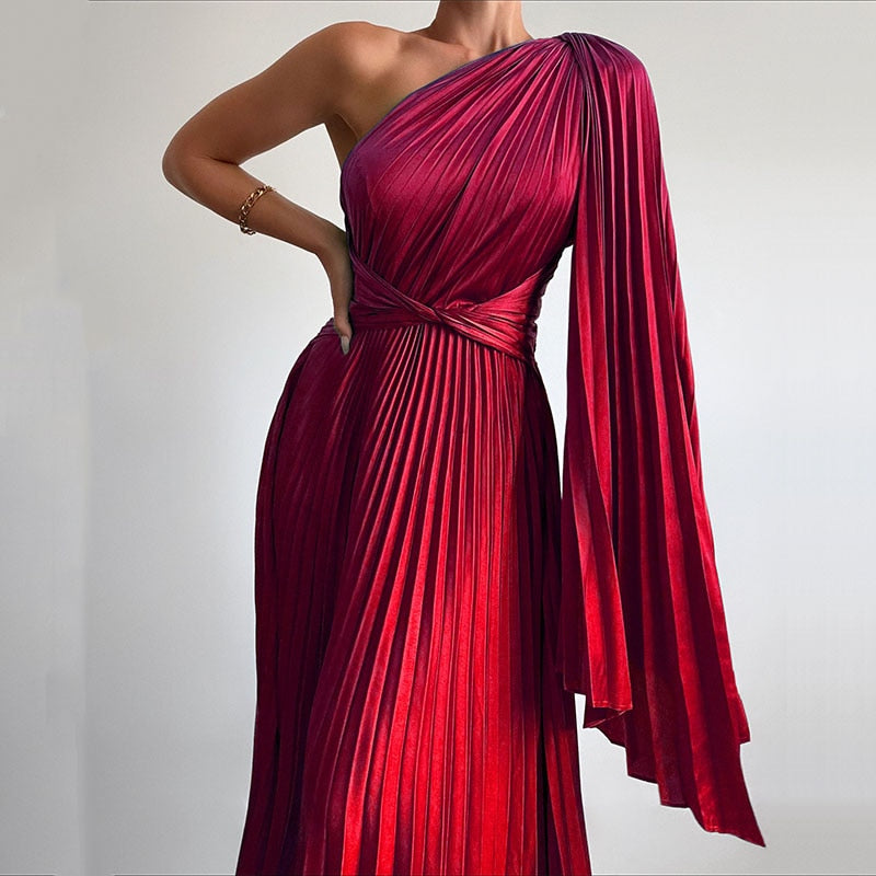 Levoire | Satinpuddings Plissé Lyskostakk Robes Longues