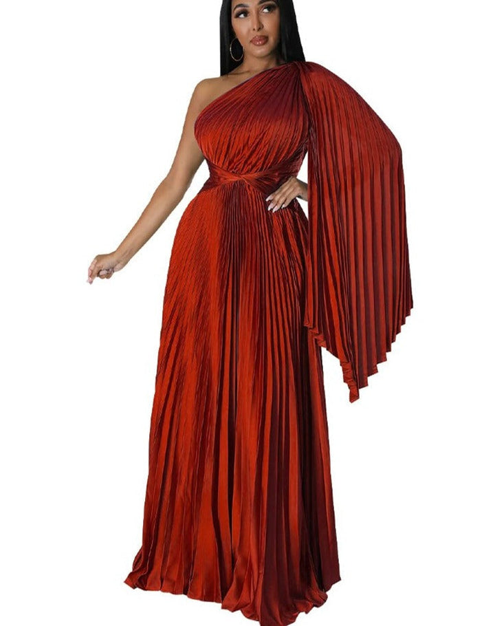 Levoire | Satinpuddings Plissé Lyskostakk Robes Longues Rot