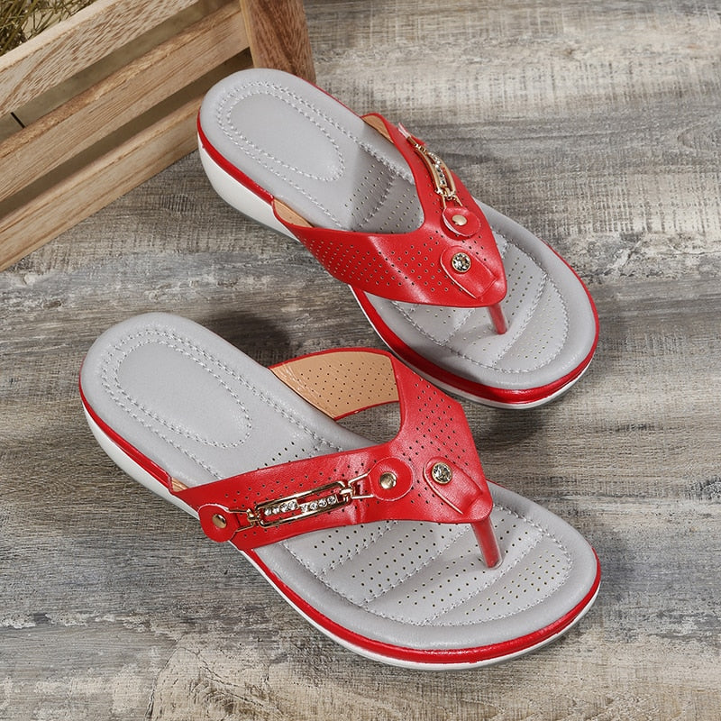 Levoire | Sandales Pour Femmes Avec Semelle Ergonomique Rot