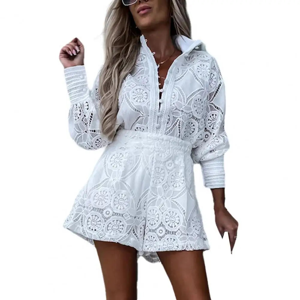 Levoire | Luxe Ensemble Brodé Pour Femme Pour Style D'Été Blanc