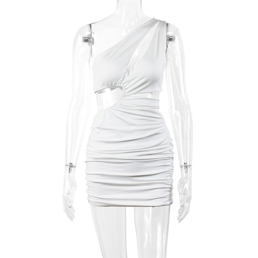 Levoire | Une Épaule Vide Mini Robe