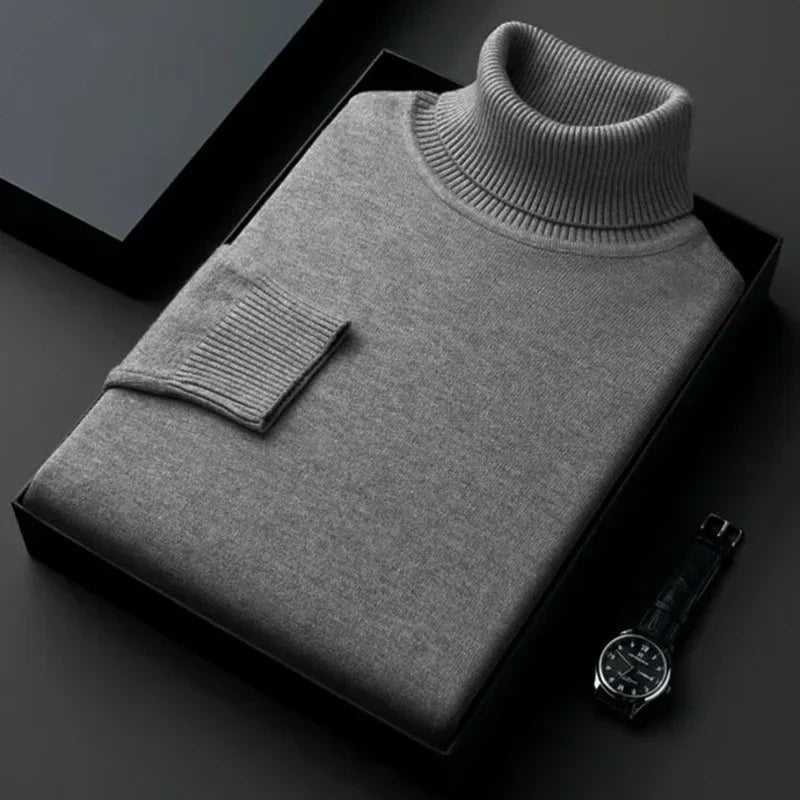 Levoire | Pull À Col Roulé Pour Hommes Gris foncé