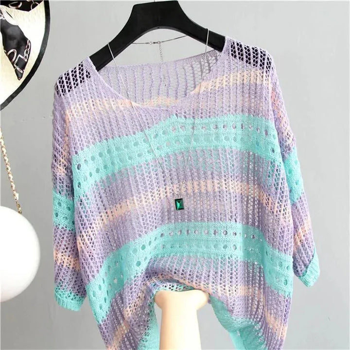 Levoire | Haut Top Léger Et Ajouré Lilas Une taille