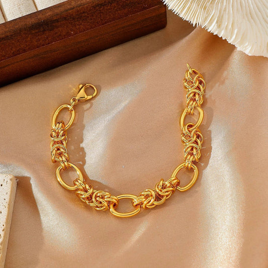 Levoire | Bracelet Punk Plaqué Or 19cm