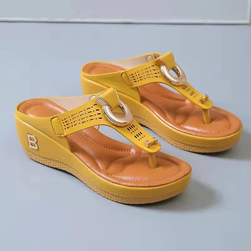 Levoire | Chaussures D'Été, Grandes Semelles Compensées, Antidérapantes, Chaussures De Plage Confortables
