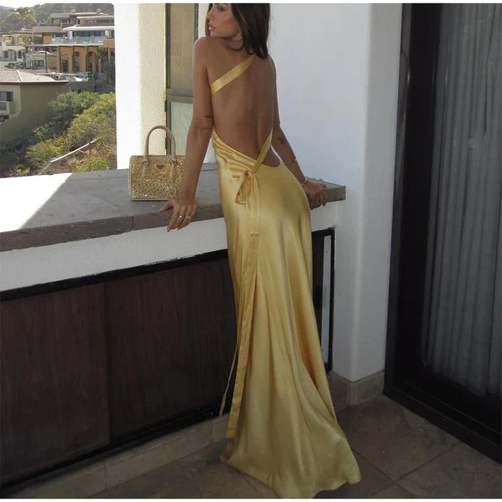 Levoire | Robe Maxi Sans Manches Jaune