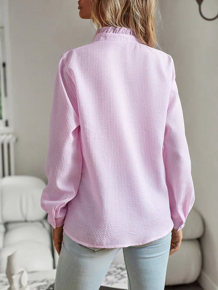 Levoire | Chemise De Bureau À Rayures Modernes À Manches Longues Pour Femmes