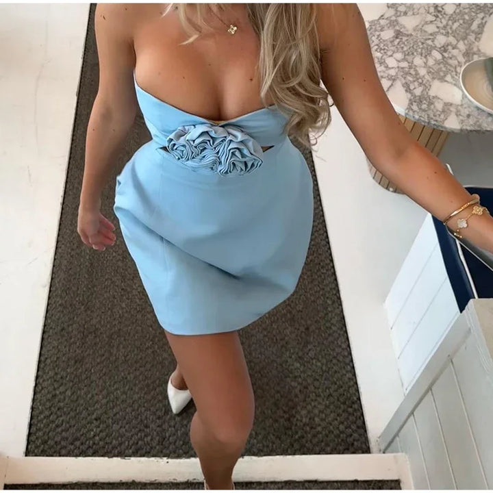 Levoire | Robe Mini À Trous En Fleurs 3D