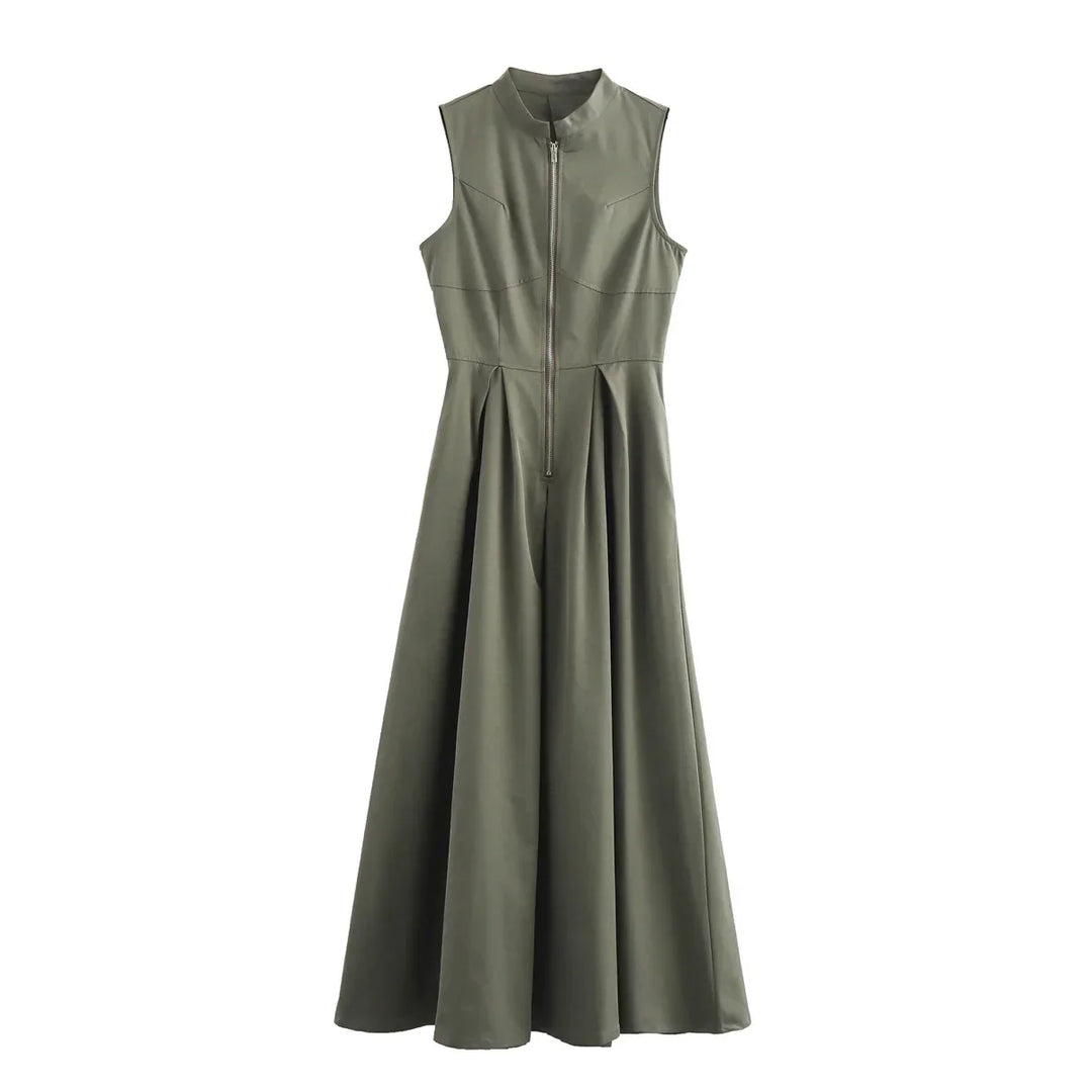Levoire | Robe Longue Élégante Plissée Sans Manches