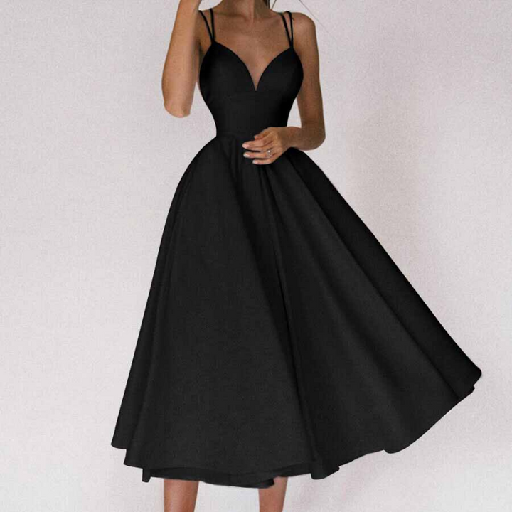 Levoire | Robe D'Été Pour Femmes Décontractée Lumineuse Robe Noir