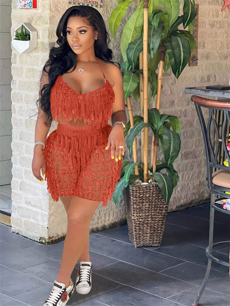 Levoire | Vêtements De Plage Crochet 2 Ensemble De Robe Deux Pièces