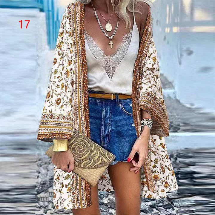 Levoire | Blouse Florale Décontractée Lâche Plage
