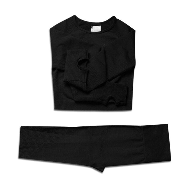 Levoire | Ensemble De Vêtements De Sport À Manches Longues Pour L'Entraînement Noir
