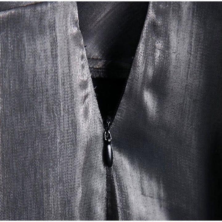 Levoire | Robe Midi Dos Nu En Satin Gris