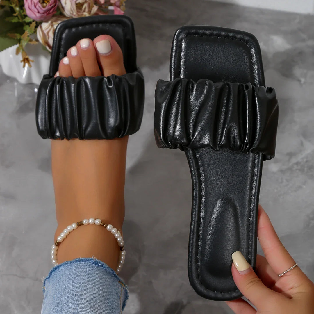 Levoire | Sandales Avec Plis Noir